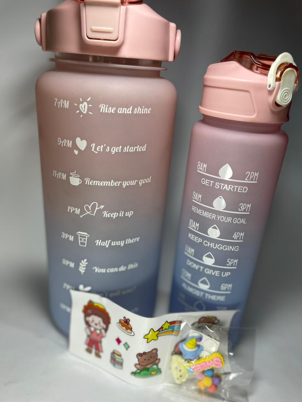 Garrafas de Água Motivacionais com Marcador de Tempo (ou Garrafa Fitness)